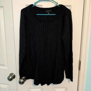 AB Studio Black Scoop Neck‎ Pullover Knit Sweater Women's Size Large